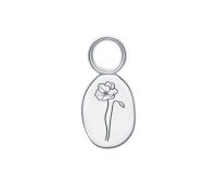 Poppy Birth Flower Silver Charms CH-342